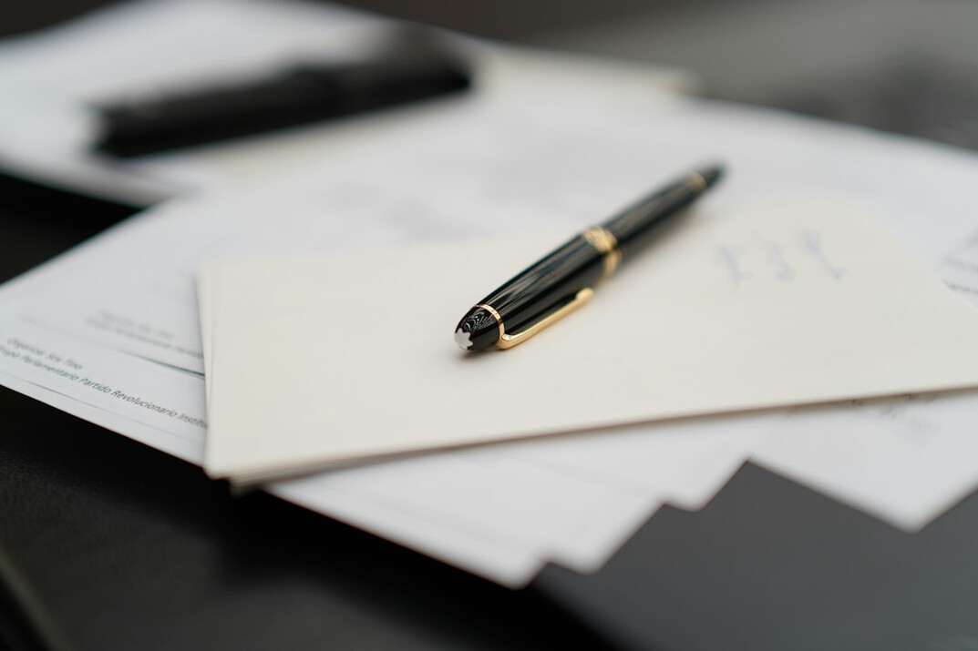 real estate documents on table