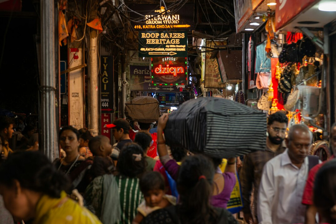 busy city retail street